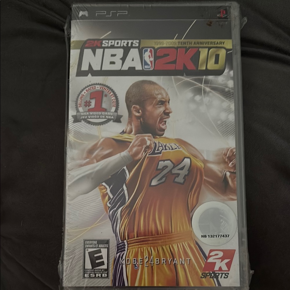 NBA 2K10 PSP Video Game Black and White